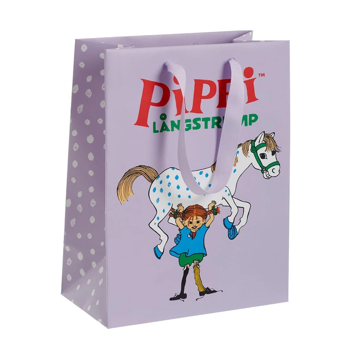 Pippi Longstocking & her Horse Gift Bag Purple – Medium