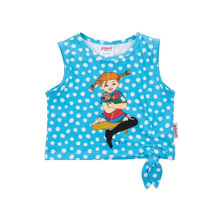Pippi Longstocking Top Dots - Blue