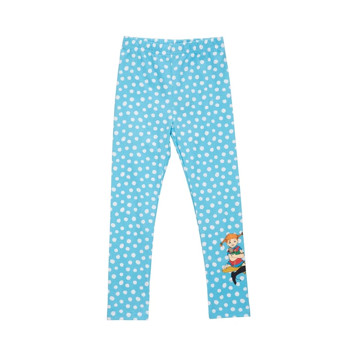 Pippi Långstrump Leggings Prickar - Blå