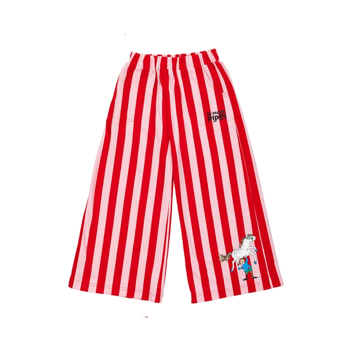 Pippi Langstrumpf Hose Gestreift – Rot/Rosa