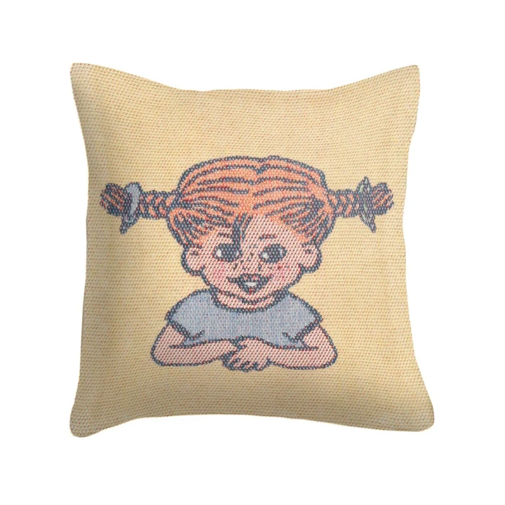 Pippi Langstrumpf Kissenbezug 40x40 cm – Gelb