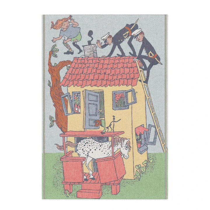 Pippi Babydecke mit Villa Kunterbunt 72 x 105 cm - Mehrfarbig
