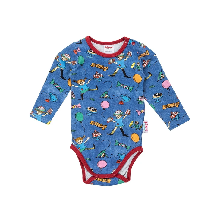 Pippi Longstocking bodysuit - denimblue