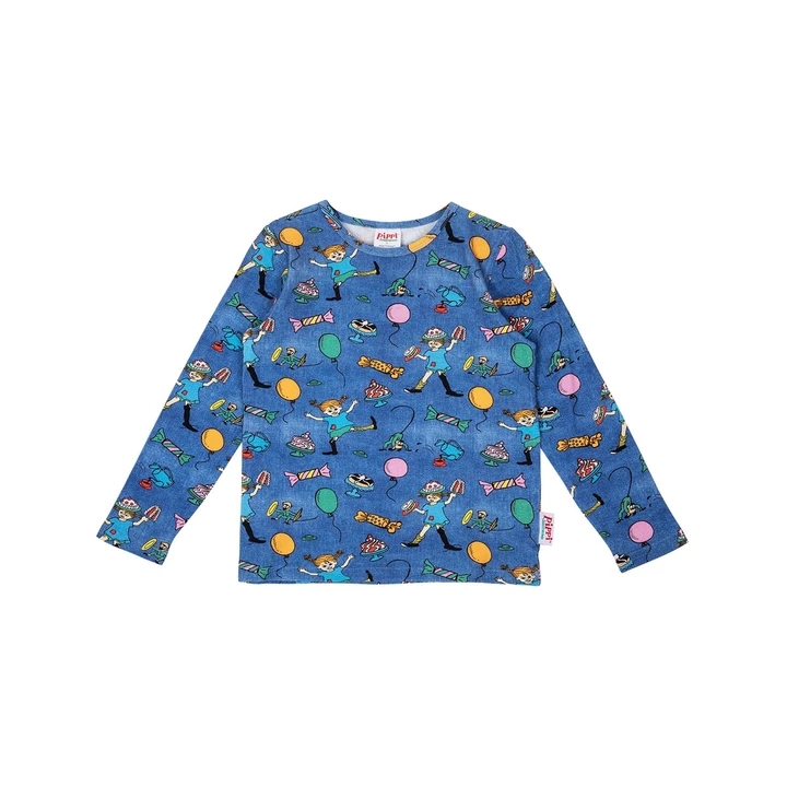 Pippi Langstrumpf Shirt - Jeansblau