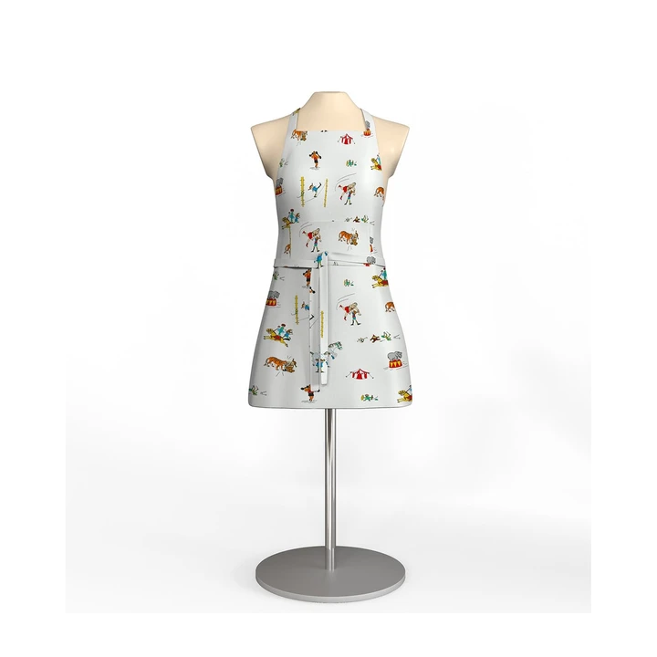 Apron Pippi Longstocking at circus white - Adult
