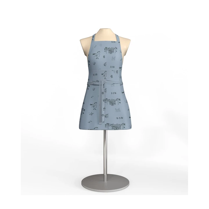 Apron Pippi Longstocking blue - Adult