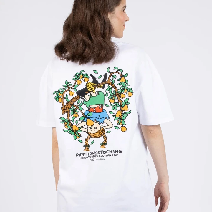 T-Shirt Pippi Langstrumpf im Birnenbaum - Weiß