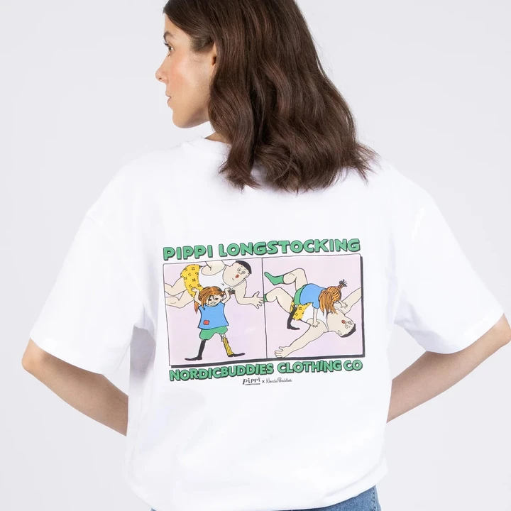 T-shirt Pippi Longstocking strong - White