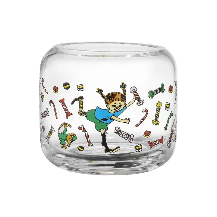 Teelichthalter Pippi Langstrumpf – Glas