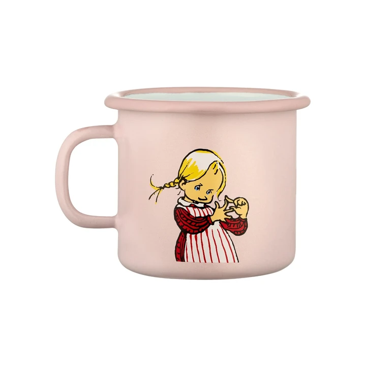 Emailbecher Ida aus Lönneberga Rosa – 250 ml