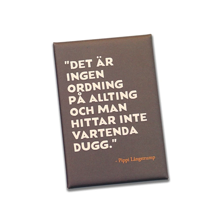 Magnet Pippi Longstocking Quote "No Order" Brown
