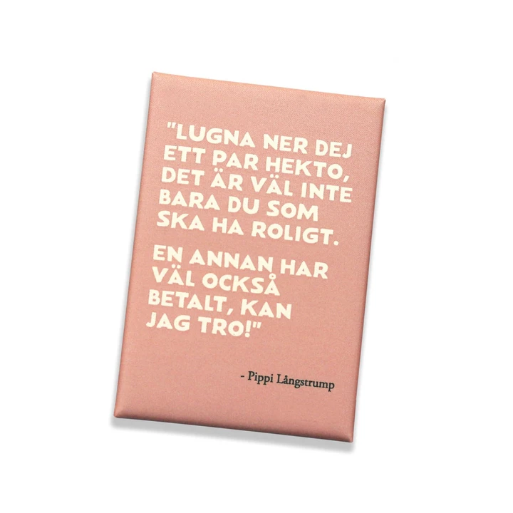 Magnet Pippi Longstocking Quote "A pair of Hekto" Pink