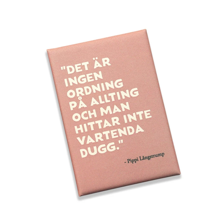 Magnet Pippi Longstocking Quote "No Order" Pink