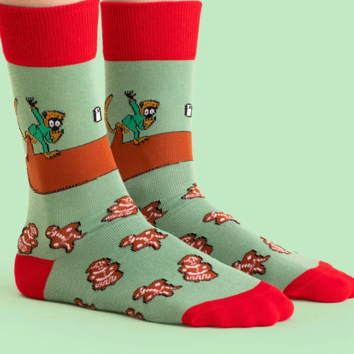 Gingerbread socks Pippi Longstocking - Adult - Green