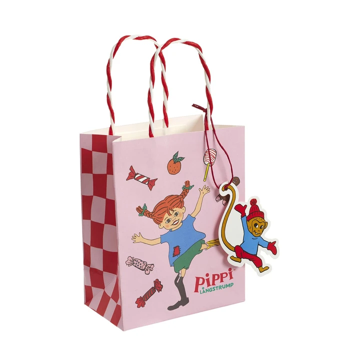 Presentpåse Pippi Långstrump, liten - Rosa