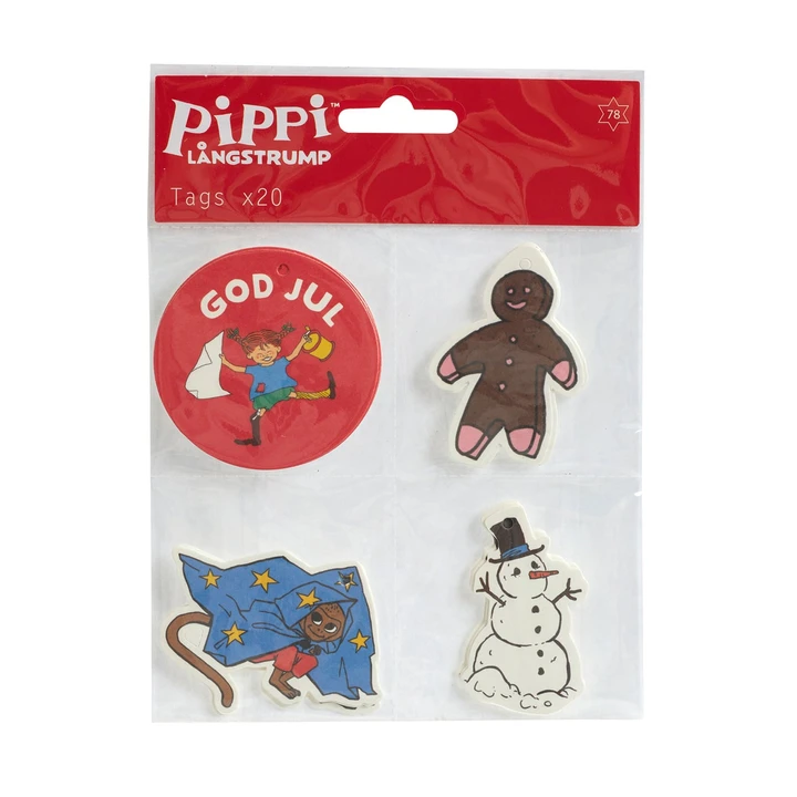 Geschenketiketten Pippi Langstrumpf - Weihnachten