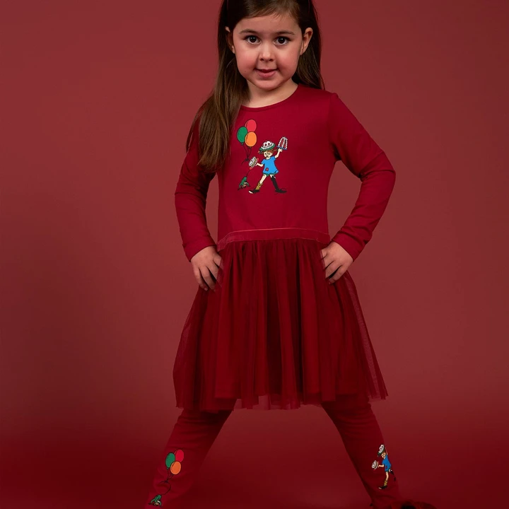 Kleid Pippi Langstrumpf - Rot