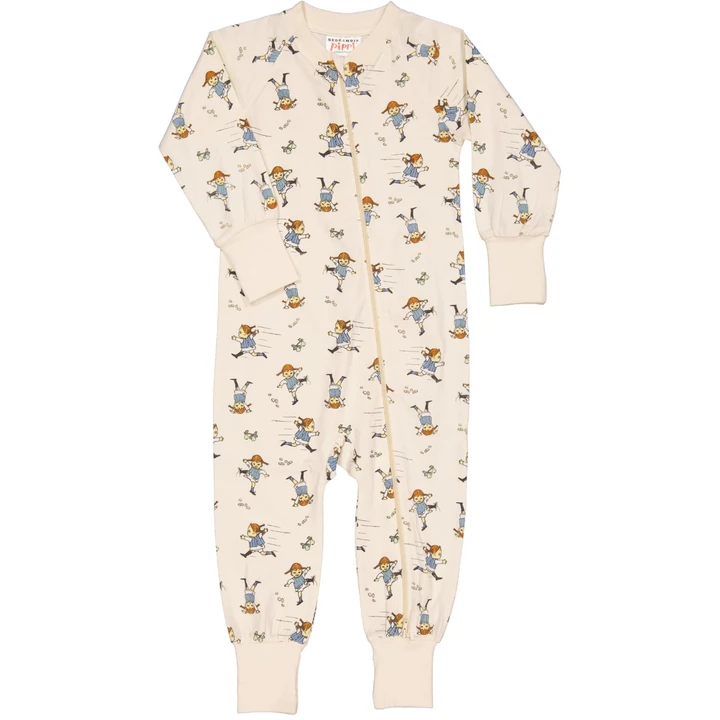 Baby-Schlafanzug Pippi Langstrumpf  – Beige