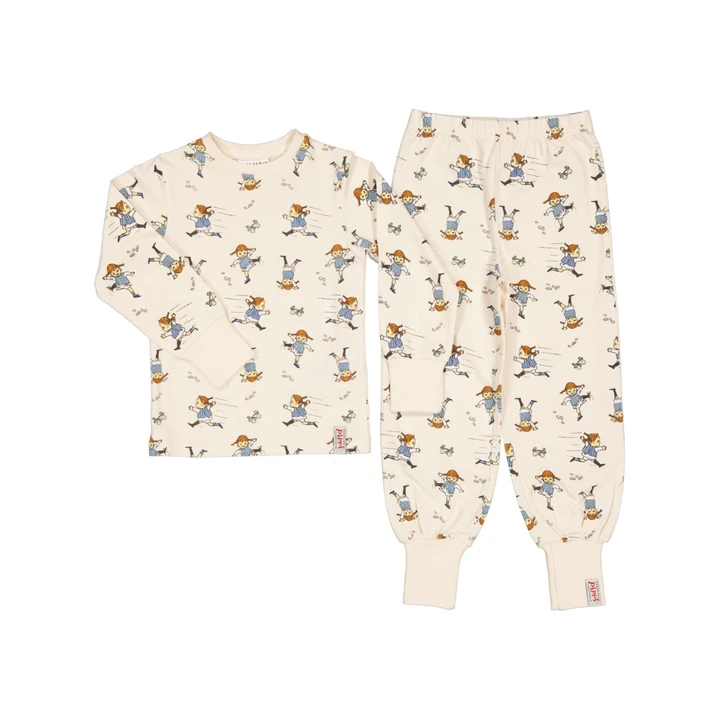 Schlafanzug Pippi Langstrumpf – Beige