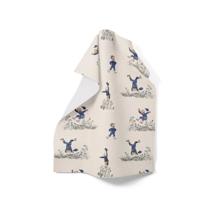 Kitchen towel Emil in Lönneberga Happy - Offwhite