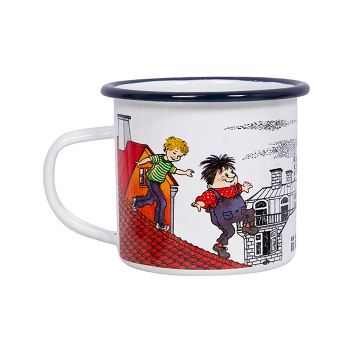 Emaille-Becher Karlsson vom Dach – 350 ml