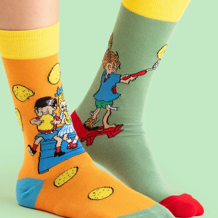 Socks Pippi Longstocking baking pancakes, Adult - Multi