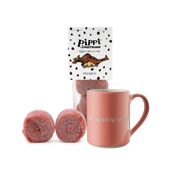 Geschenkset Pippi Langstrumpf – Zitat-Tasse & Süßes