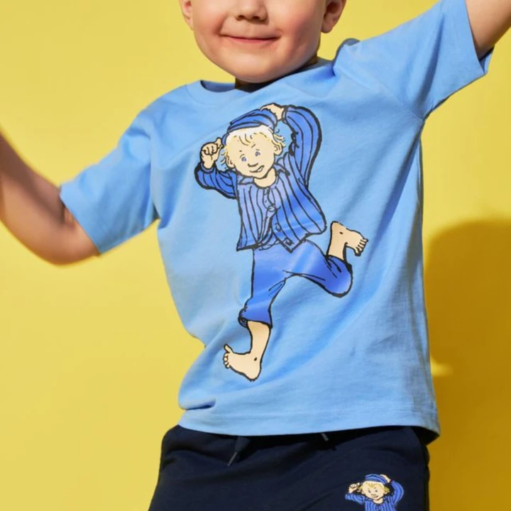 T-Shirt Michel aus Lönneberga Lustig – Blau