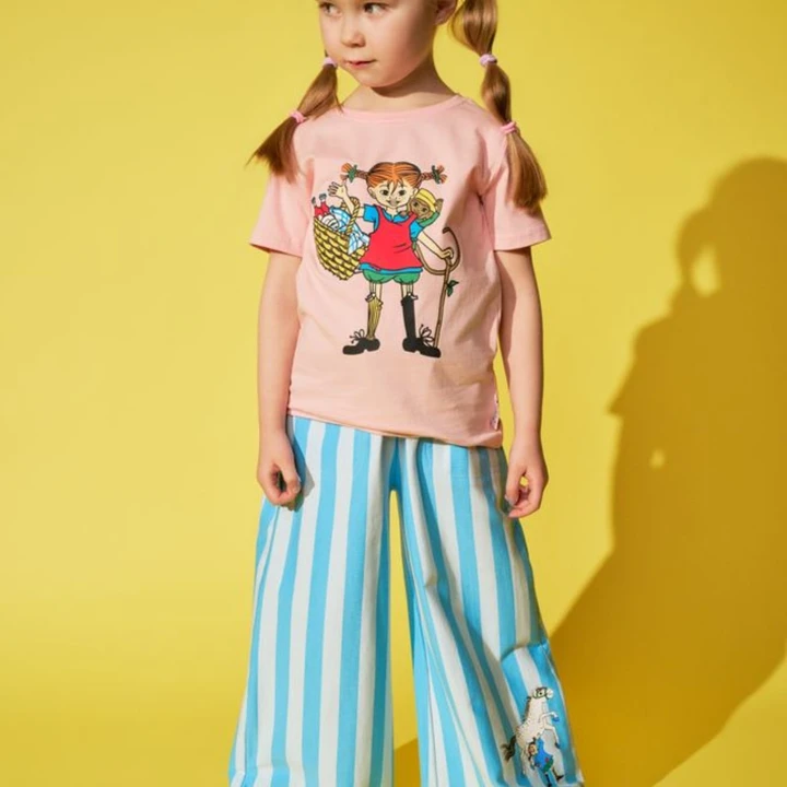 T-shirt Pippi Longstocking & Mr. Nilsson Picnic - Pink