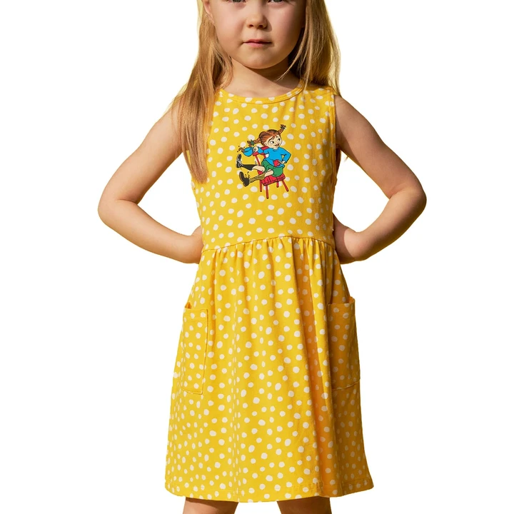 Speckled Dress Pippi Longstocking - Yellow