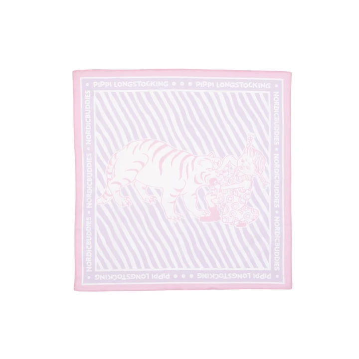 Tuch Pippi Langstrumpf & Tiger – Lila/Rosa