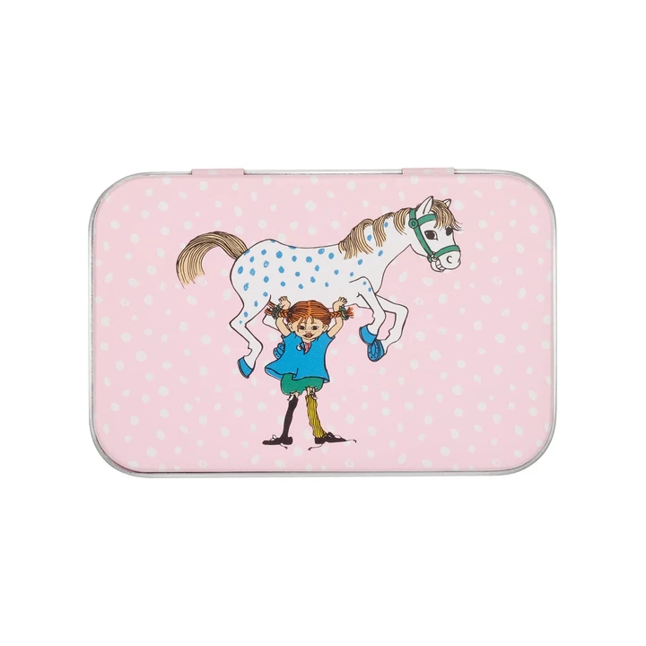 Kleine Blechdose Pippi & Kleiner Onkel – Rosa