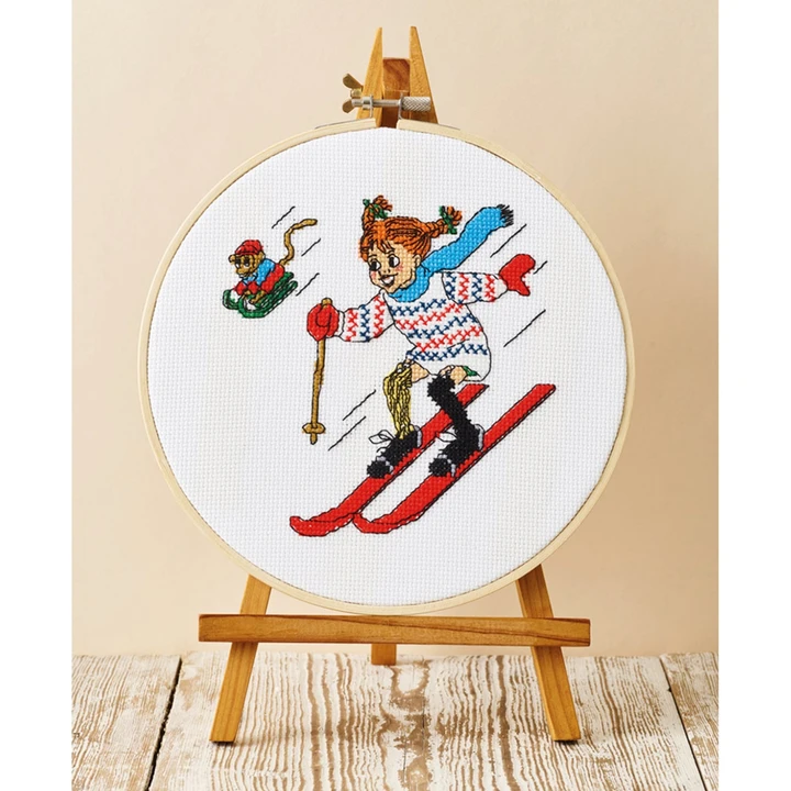 Stick-Set Pippi Langstrumpf – Skifahren