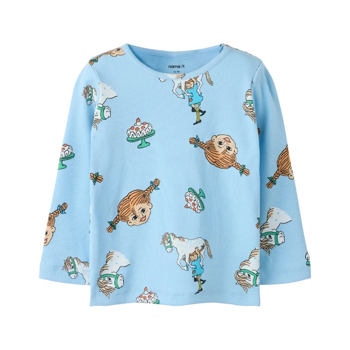 Rib-knit top Pippi Longstocking - Blue