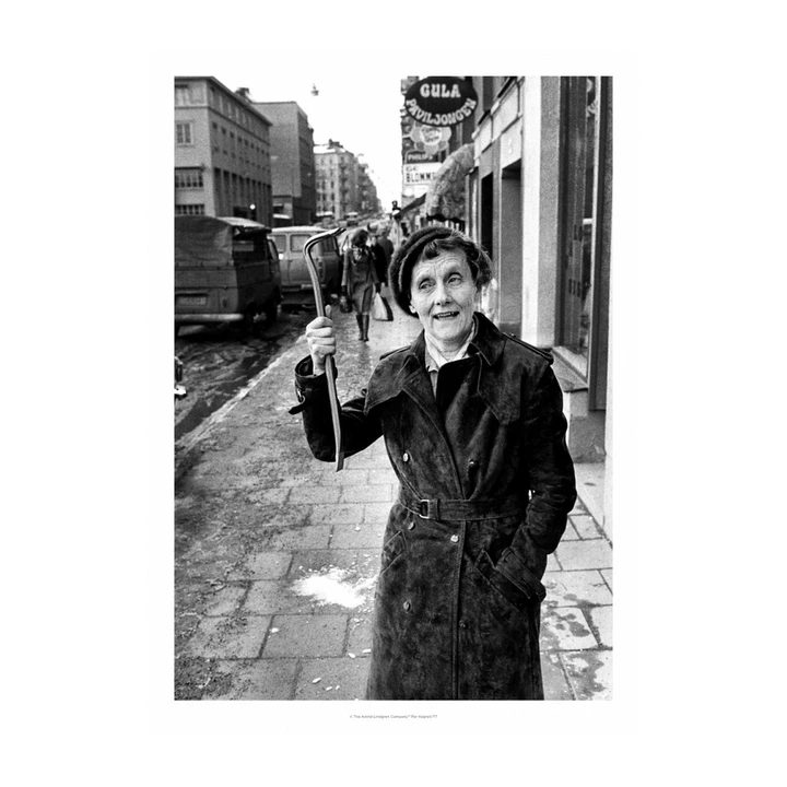 Poster Astrid Lindgren and crowbar - 30x40 cm