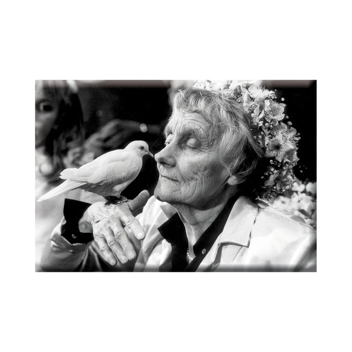 Magnet Astrid Lindgren mit weißer Taube