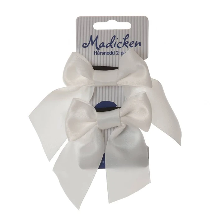 Rosettband Madicken Vit 2-pack