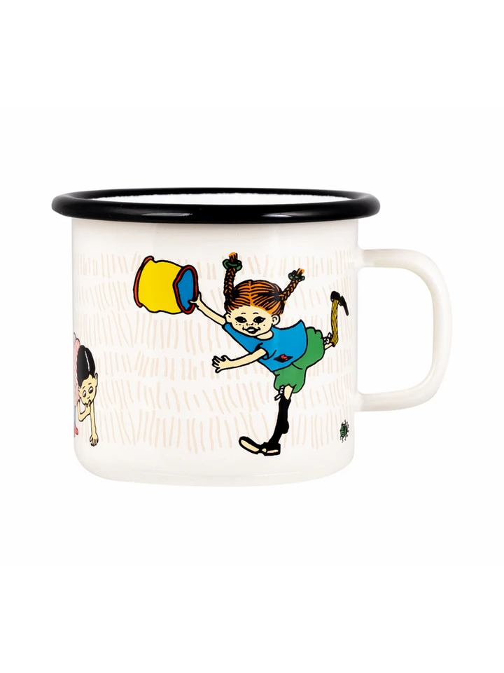 Enamel mug Pippi Longstocking - The snirkle hunt 2,5 dl