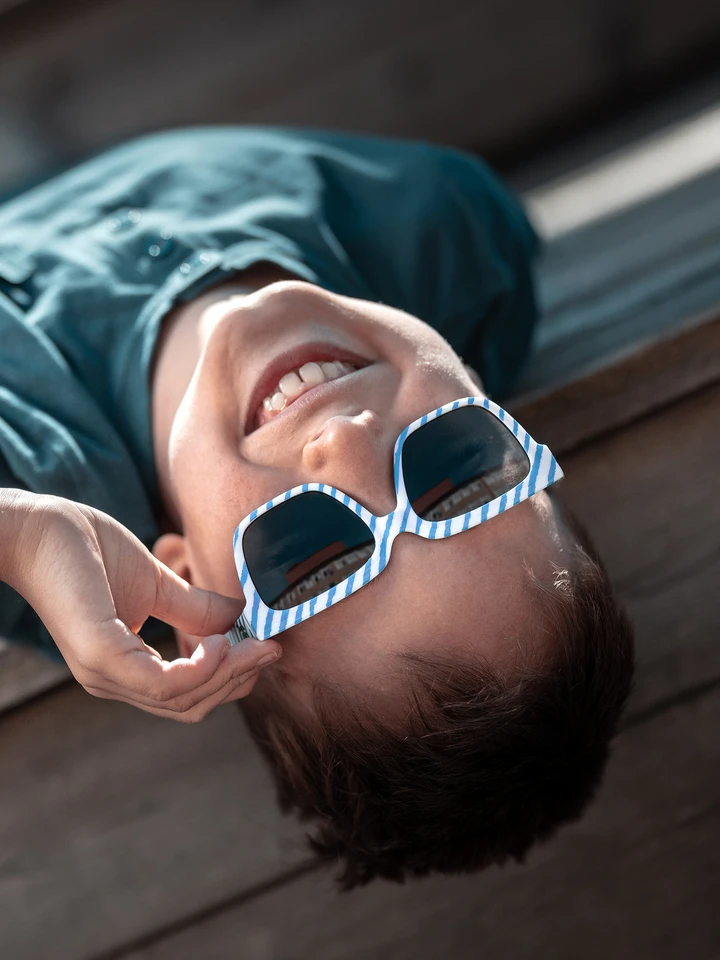 Sunglasses Patterned Blue/White