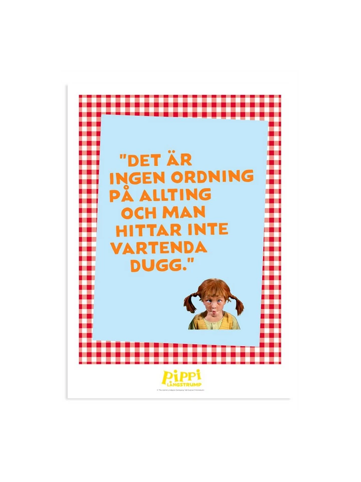 Poster Pippi Langstrumpf Keine Bestellung - 21x29,7 cm