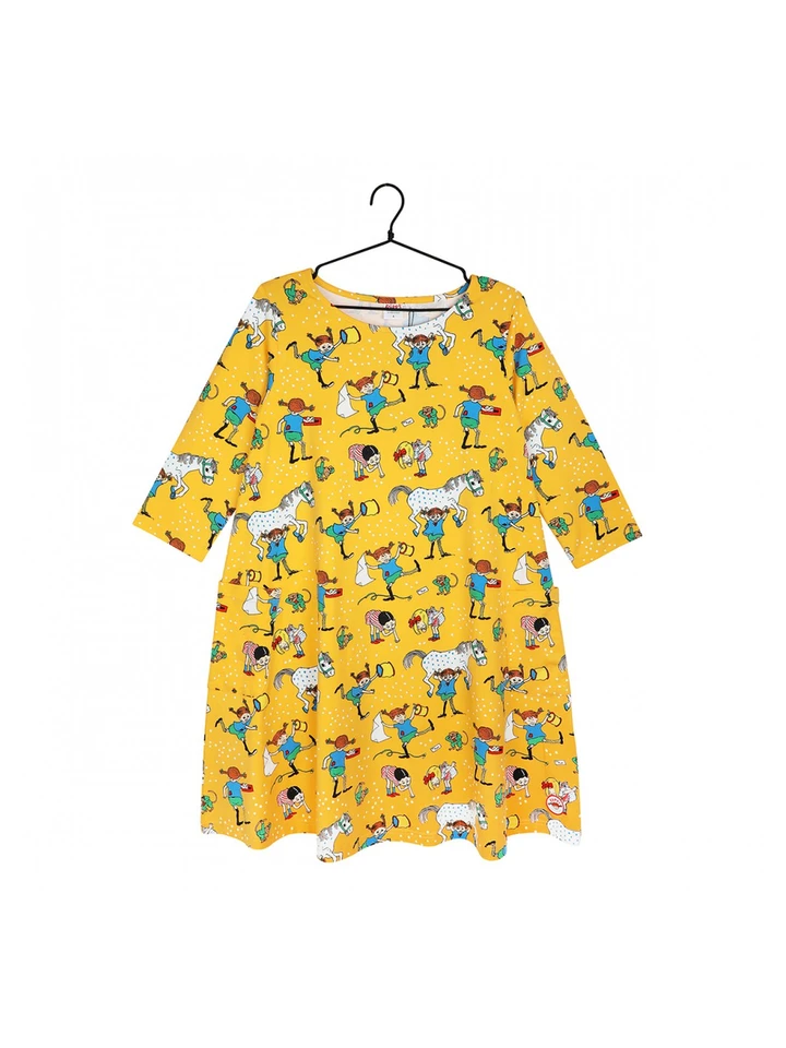 Adult dress Pippi Longstocking - Yellow