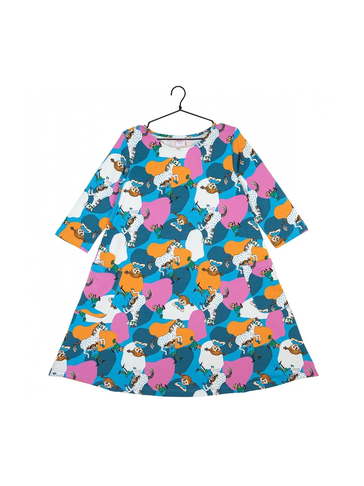 Kleid für Erwachsene Pippi Langstrumpf - Blau