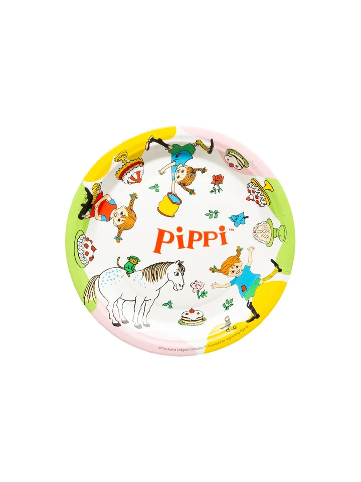 Pappteller Pippi Langstrumpf 8er-pack