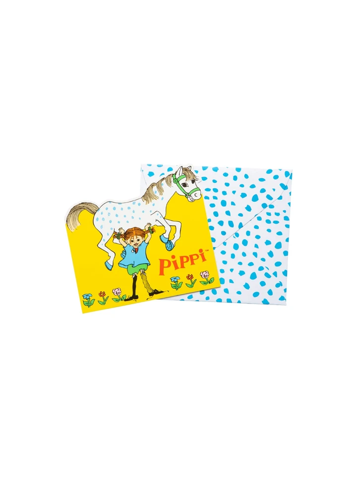 Invitation cards Pippi Longstocking