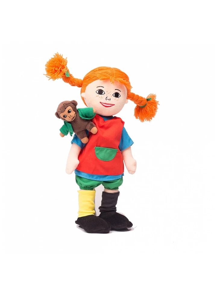 Puppe Pippi Langstrumpf & Herrn Nilsson 40 cm