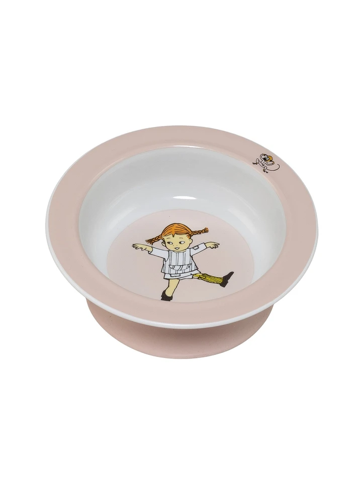 Suction plate for babies - Pippi Longstocking - Pink