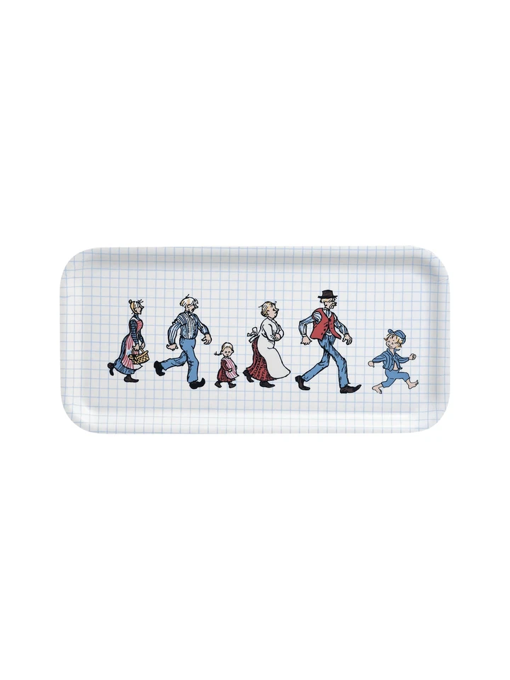 Tray Emil and his family 27x13 cm - White