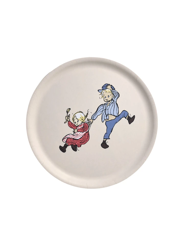 Bricka Emil & Ida i Lönneberga Ø 35 cm - Beige