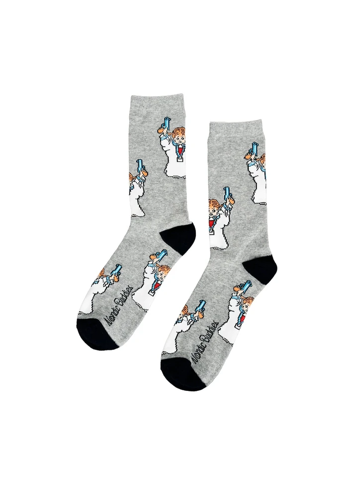 Socks Men Grey-Pippi in Pajamas
