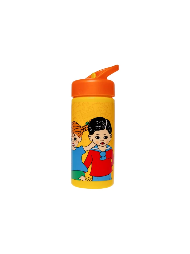 Pippi Sipper Water Bottle with Tommy and Annika Motif – Orange